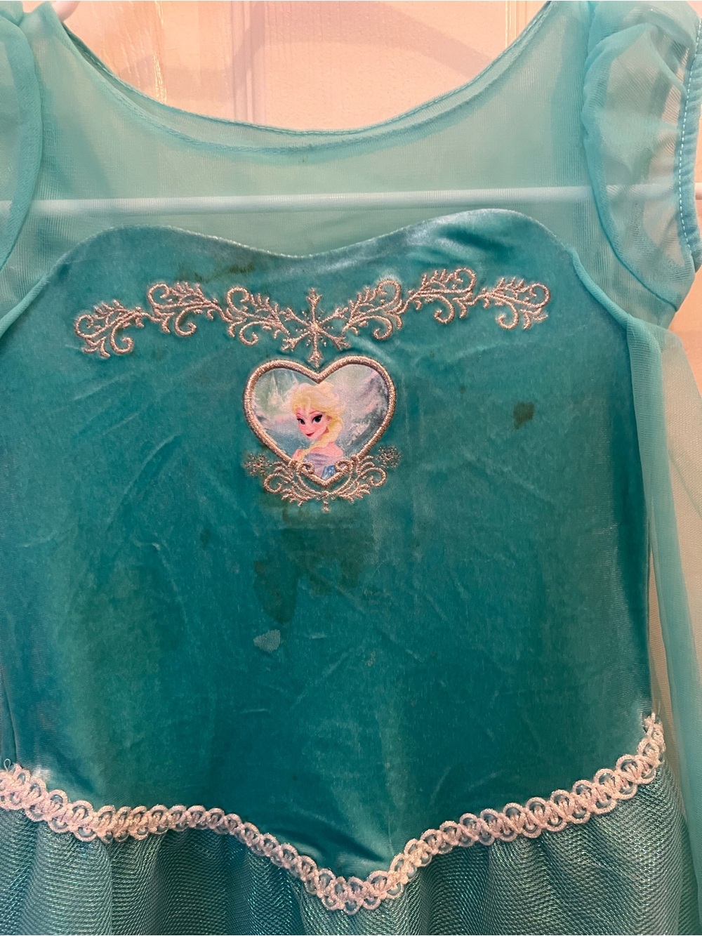 Turquoise Princess Tulle Dress Kids Costume - Picture 2 of 4